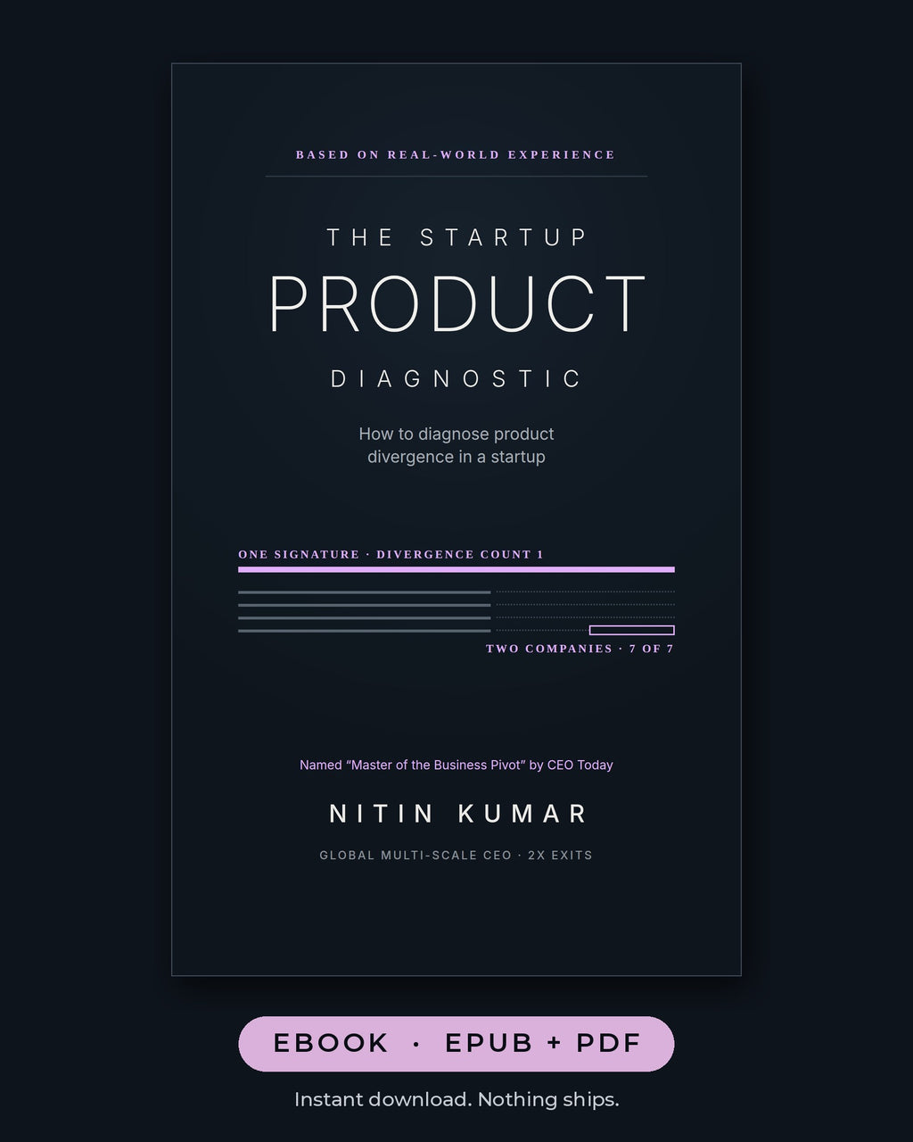 The Startup Product Diagnostic ebook by Nitin Kumar, EPUB and PDF, instant download